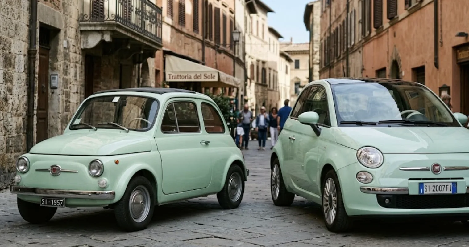 Fiat 500 1957 vs nouvelle Fiat 500 2007